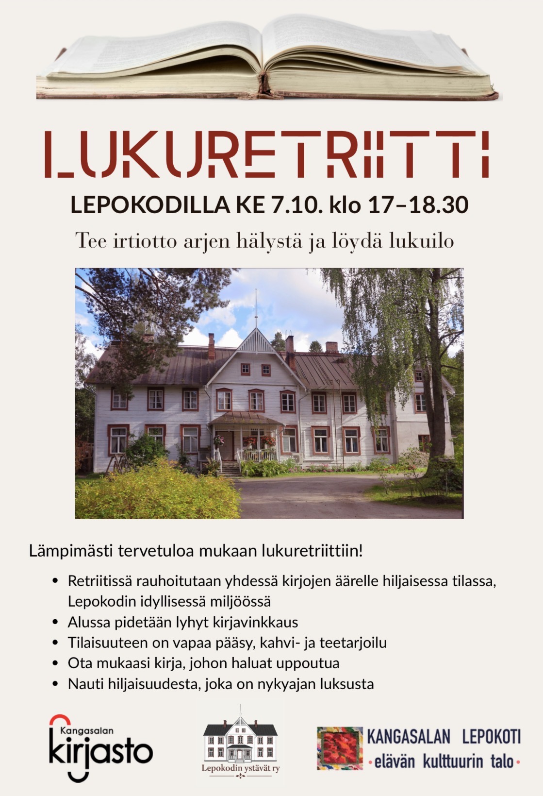 Lukuretriitti 7.10.2026